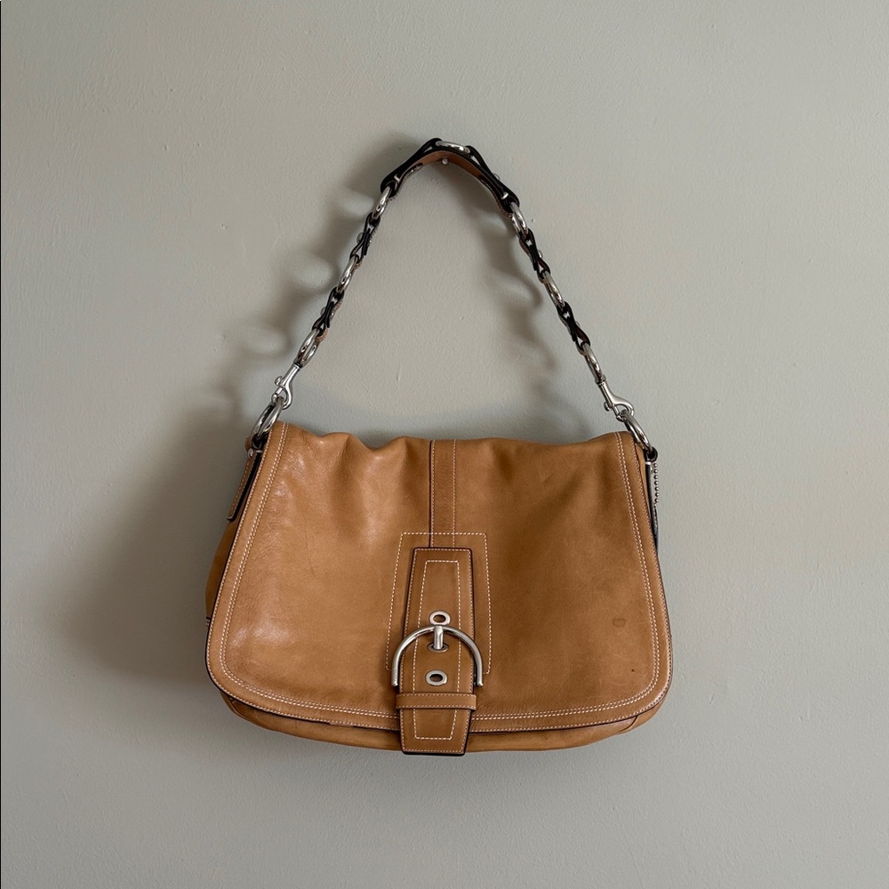 Coach SoHo Hobo Buckle Flap Purse 10582